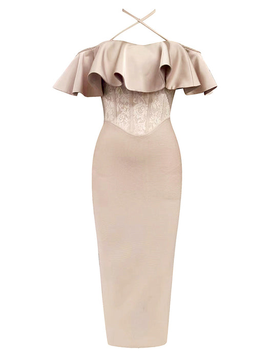 Apricot Bandage Dress HB100210
