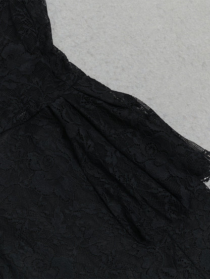 V Neck Sleeveless Lace Midi Bodycon Dress HB6680