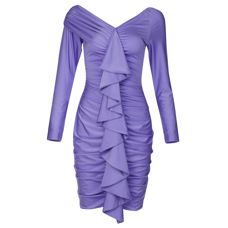 Purple Bodycon Dress HB7014 4