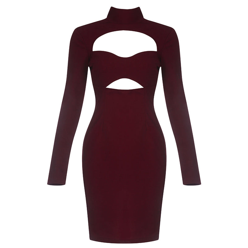 Wine Bodycon Dress HB7021 4