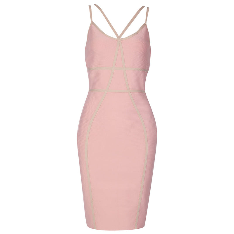 Pink Bandage Dress HB7105 4