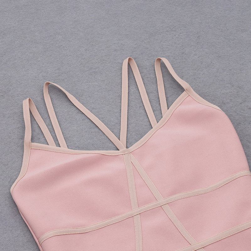 Pink Bandage Dress HB7105 6