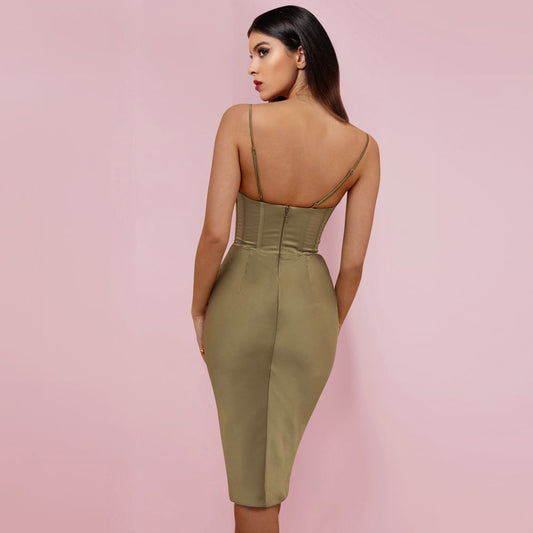 Green Bodycon Dress HB7534 2