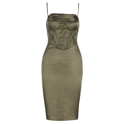 Green Bodycon Dress HB7534 3
