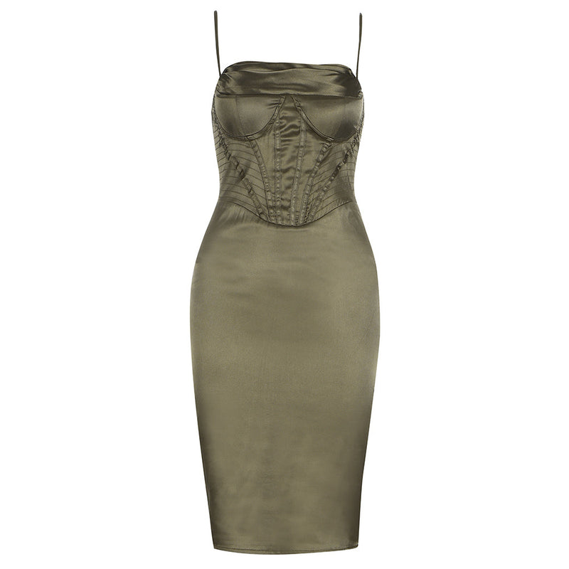 Green Bodycon Dress HB7534 3