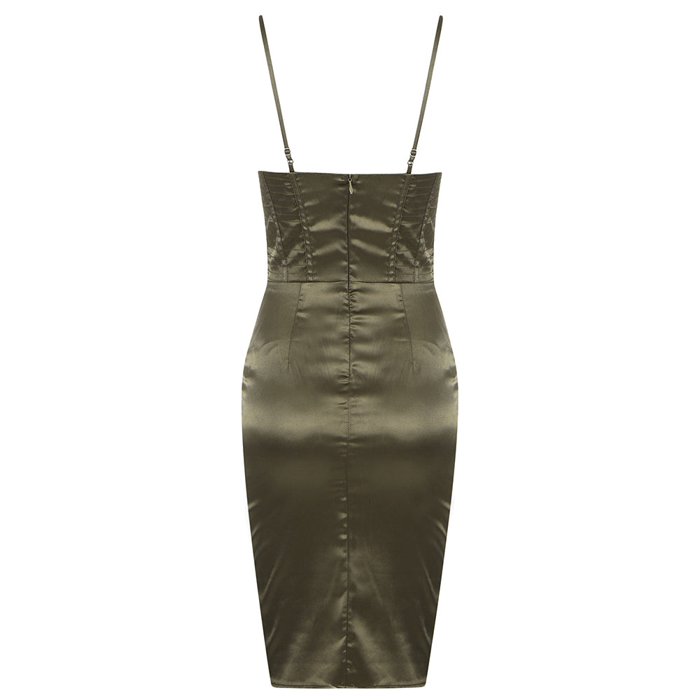 Green Bodycon Dress HB7534 4