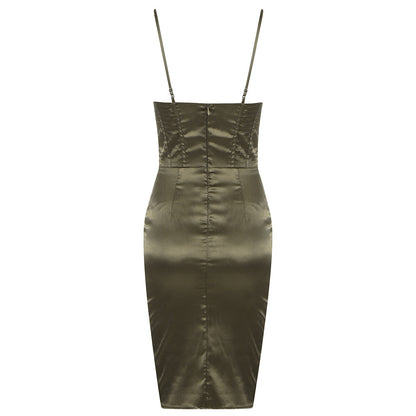 Green Bodycon Dress HB7534 4