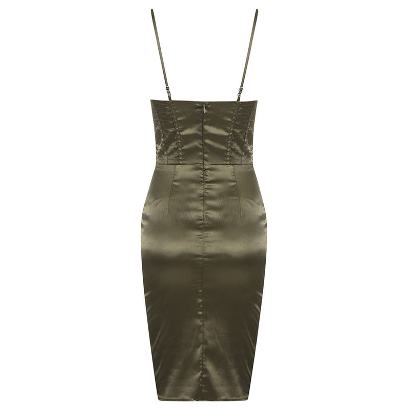 Green Bodycon Dress HB7534 4