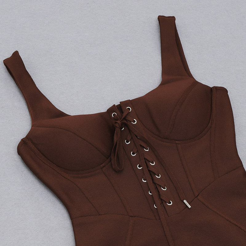 Coffee Bandage Dress HB7536 7