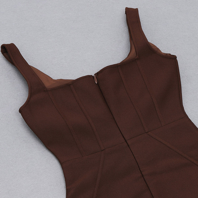 Coffee Bandage Dress HB7536 8
