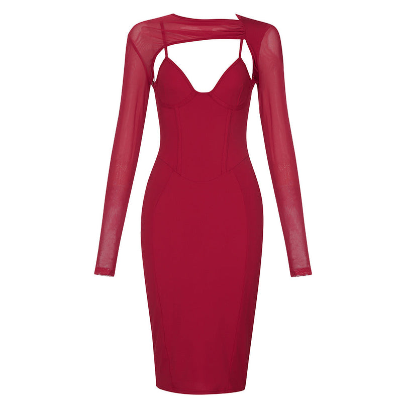 Red Bodycon Dress HB75430 4