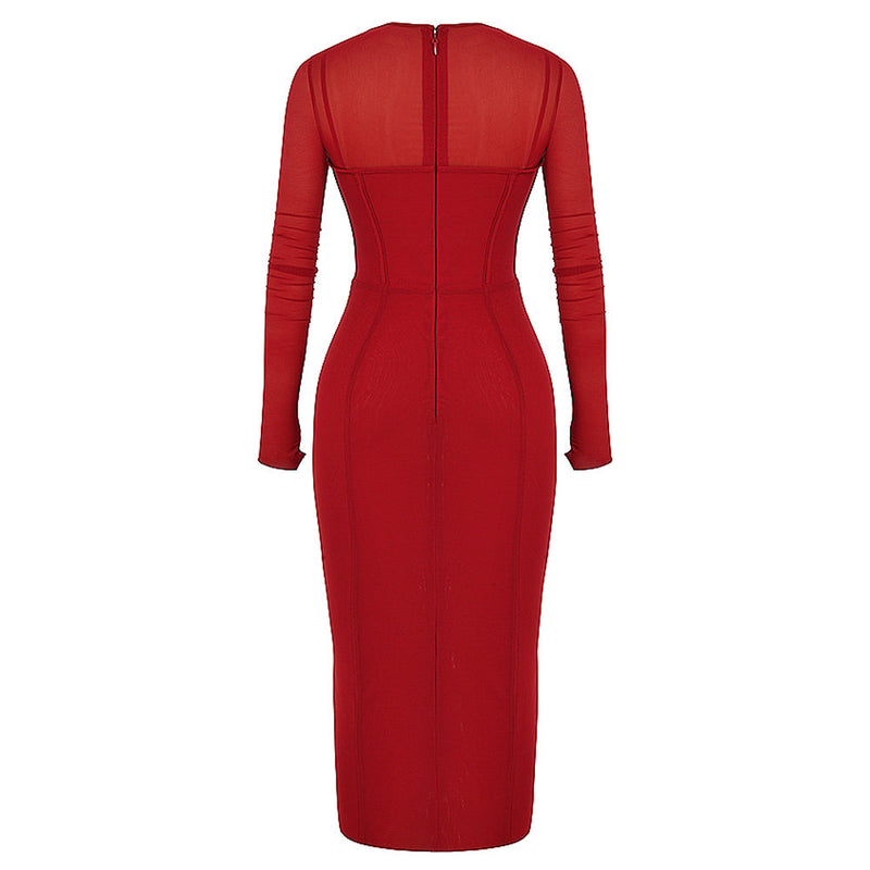 Red Bodycon Dress HB75430 5