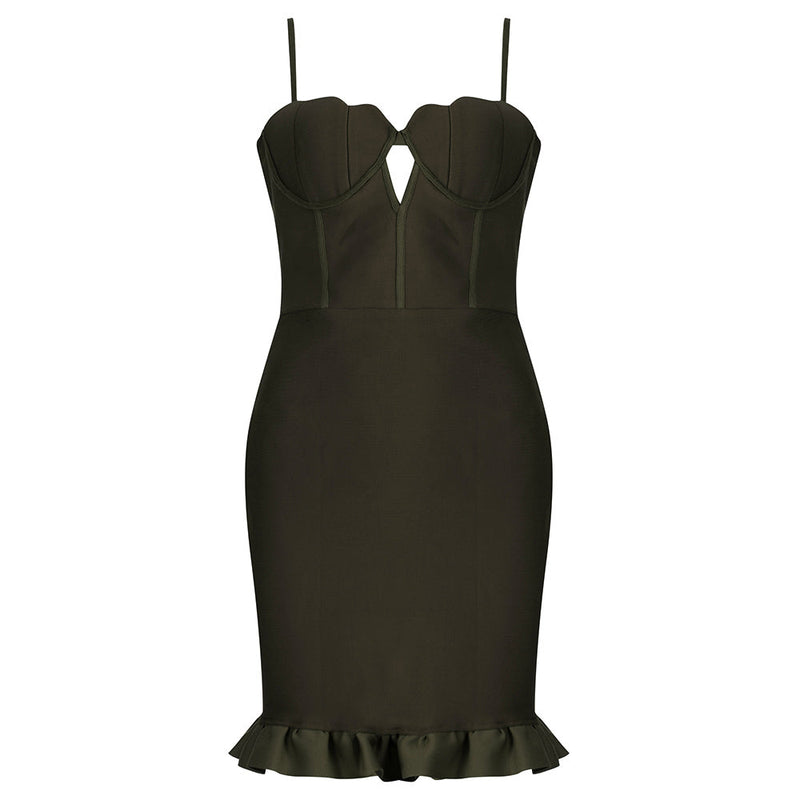 Army Green Bandage Dress HB7585 5