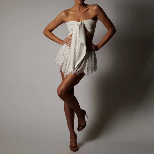 White Bodycon Dress HB7608 1