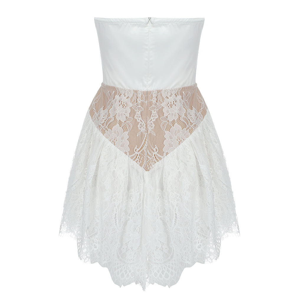 White Bodycon Dress HB7608 5