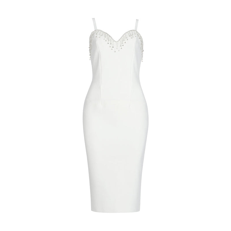 White Bandage Dress HB7623 4