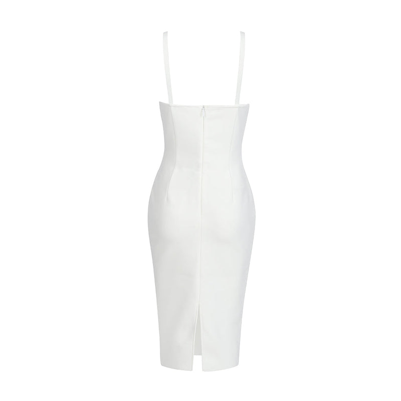 White Bandage Dress HB7623 5