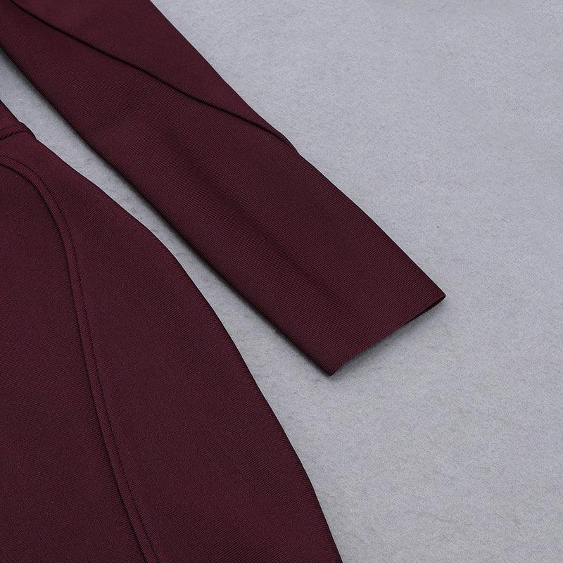 Maroon Bandage Dress HB76412 7