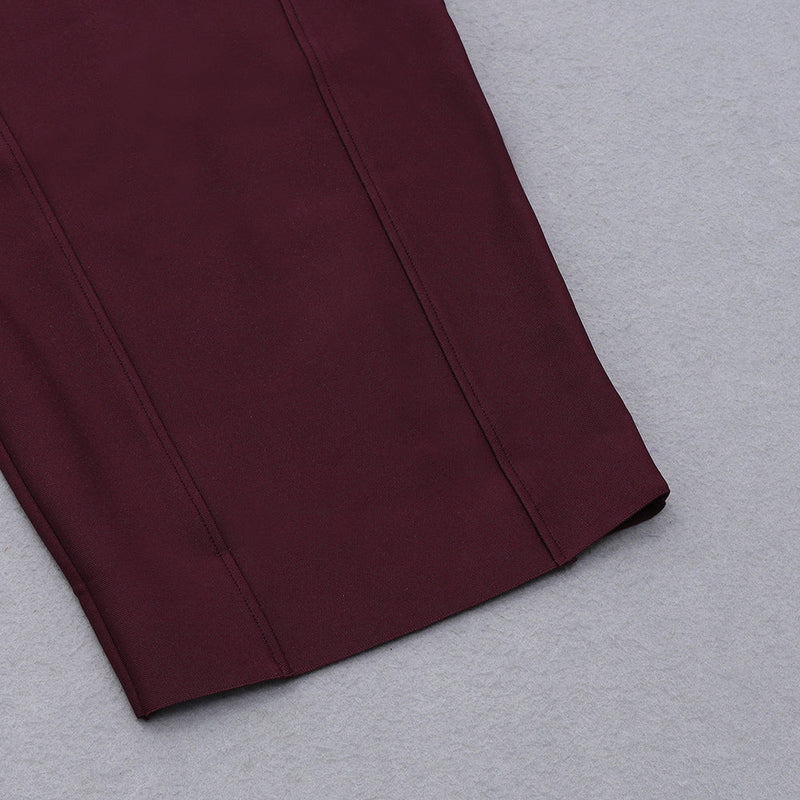 Maroon Bandage Dress HB76412 8
