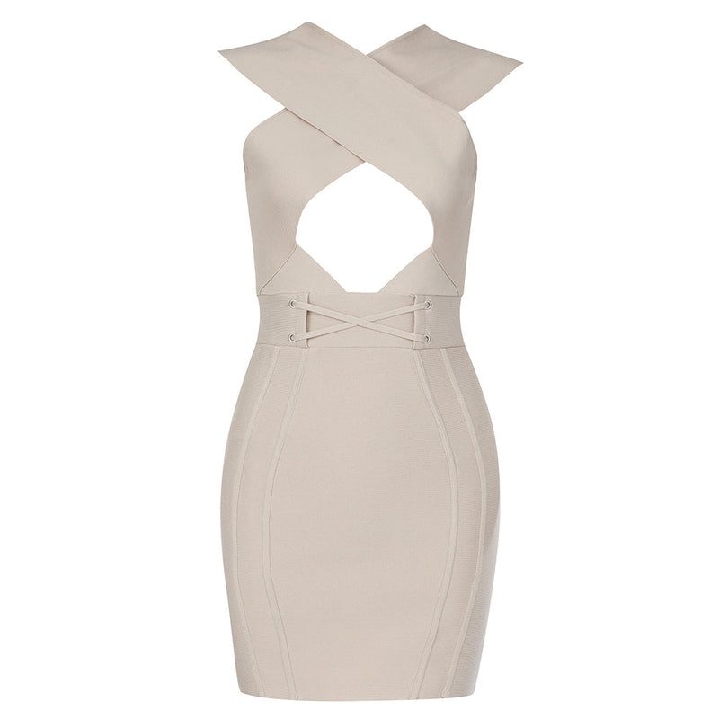 Apricot Bandage Dress HB7689 4