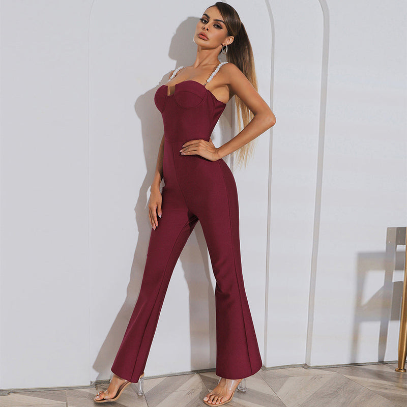 Red Bandage Jumpsuit HB7708 3