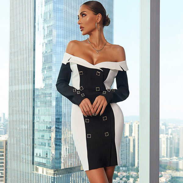 Black Bandage Dress HB7709 1