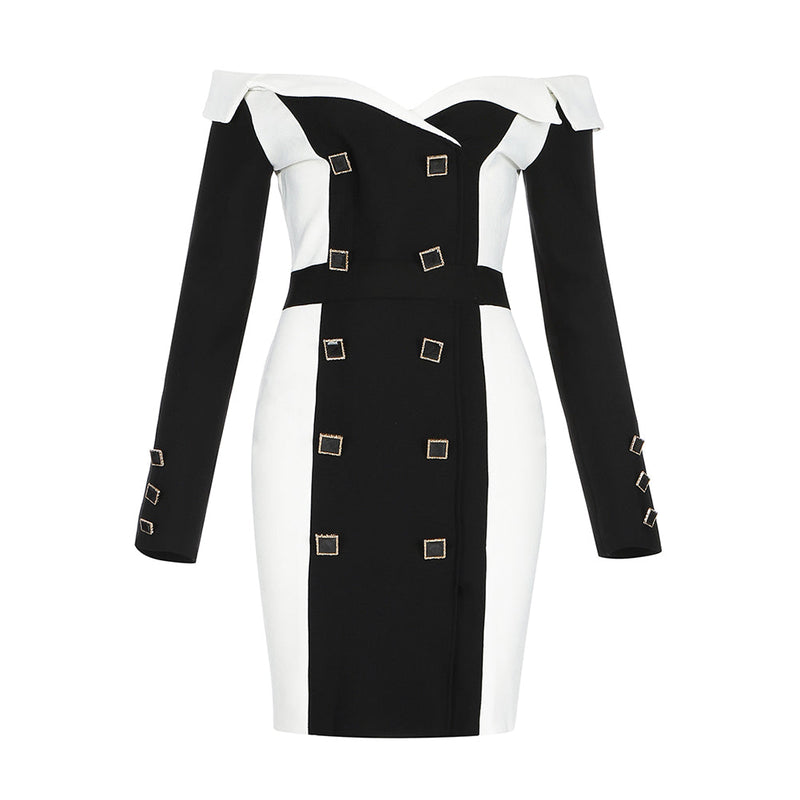 Black Bandage Dress HB7709 5