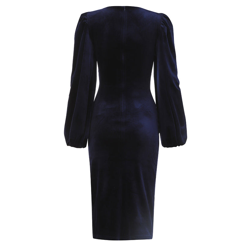 Blue Bodycon Dress HB7739 5