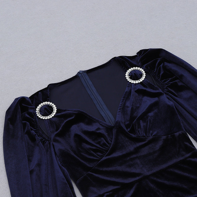 Blue Bodycon Dress HB7739 6