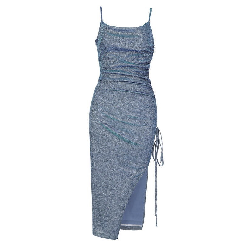 Blue Bodycon Dress HB7746 4