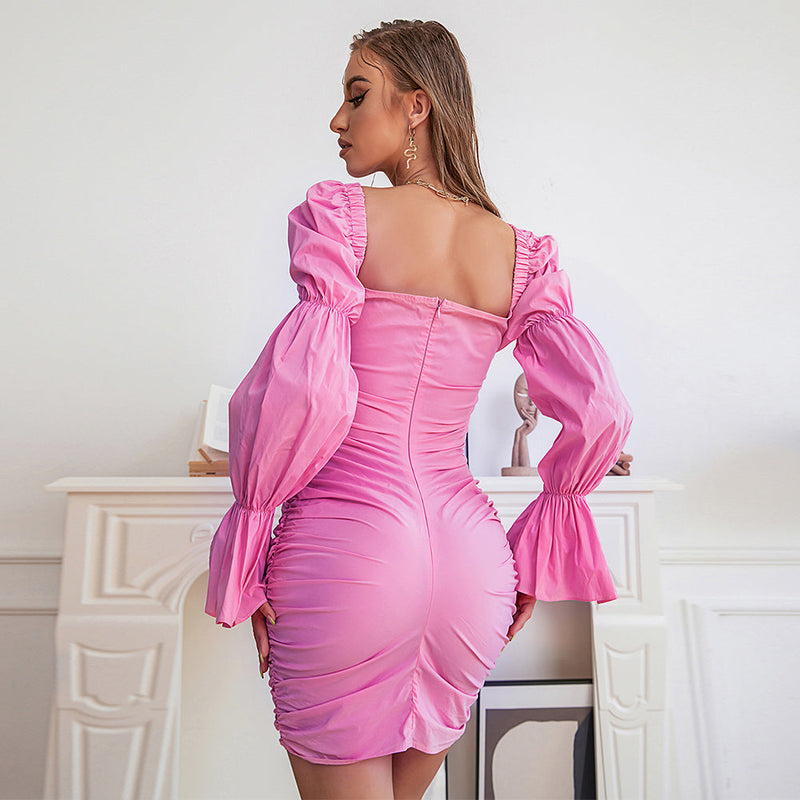 Pink Bodycon Dress HB7747 3