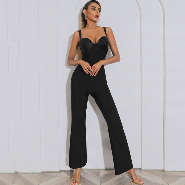 Black Bandage Jumpsuit HB7757 1