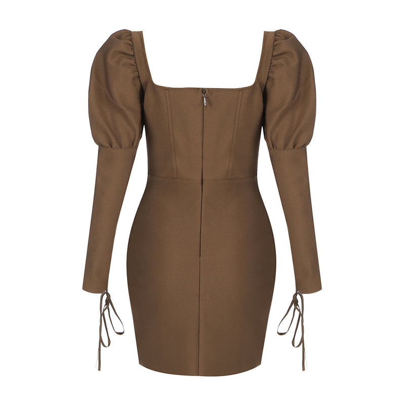 Brown Bandage Dress HB7760 5