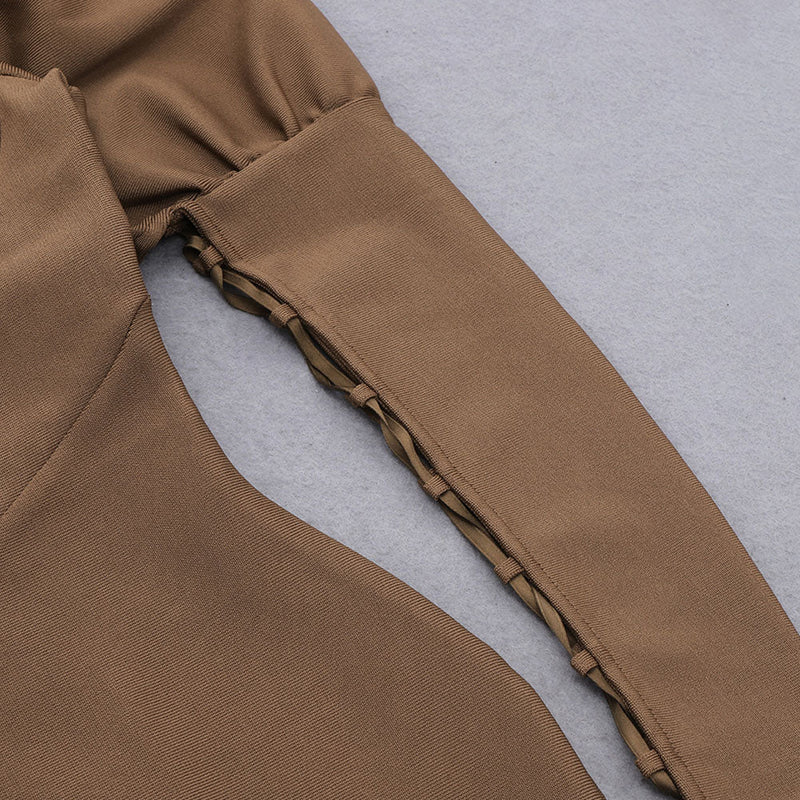 Brown Bandage Dress HB7760 7