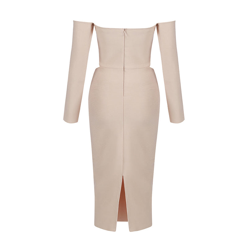 Apricot Bandage Dress HB7766 6
