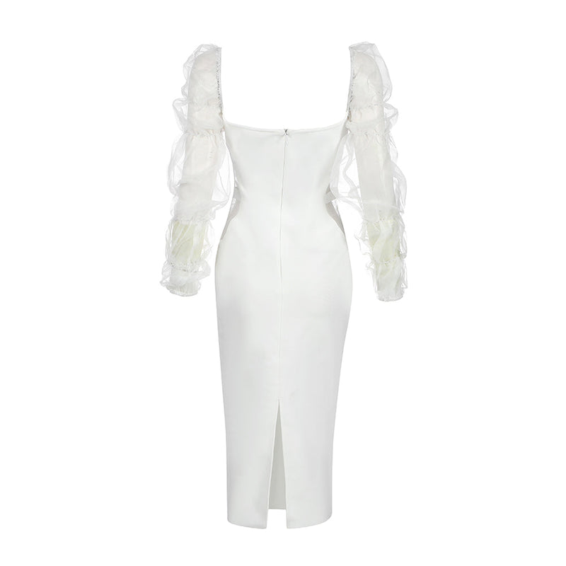 White Bandage Dress HB7793 5