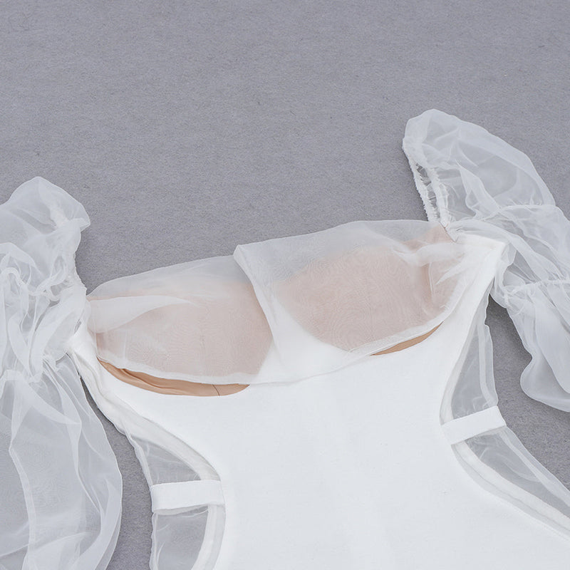 White Bandage Dress HB7793 6