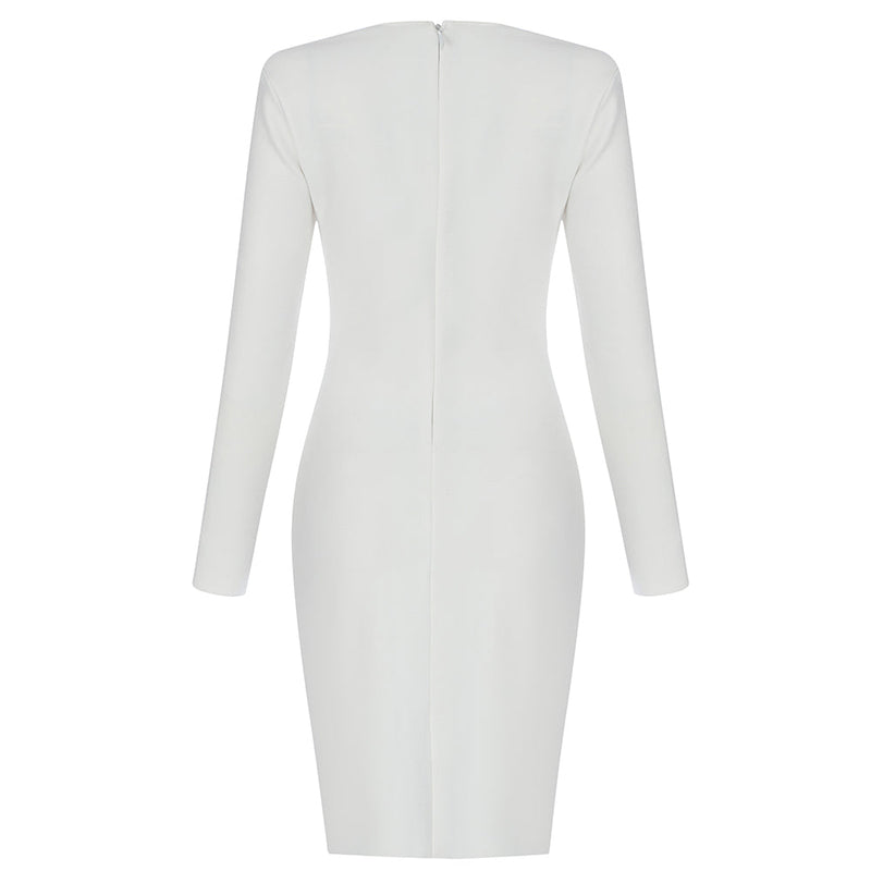 White Bandage Dress HB7802 5