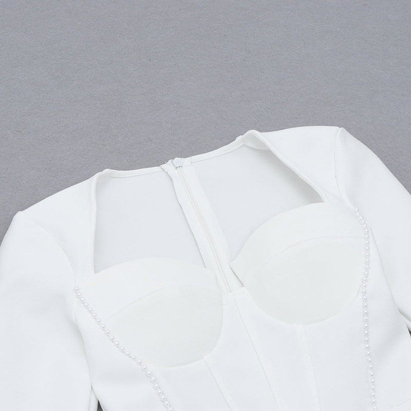 White Bandage Dress HB7802 6