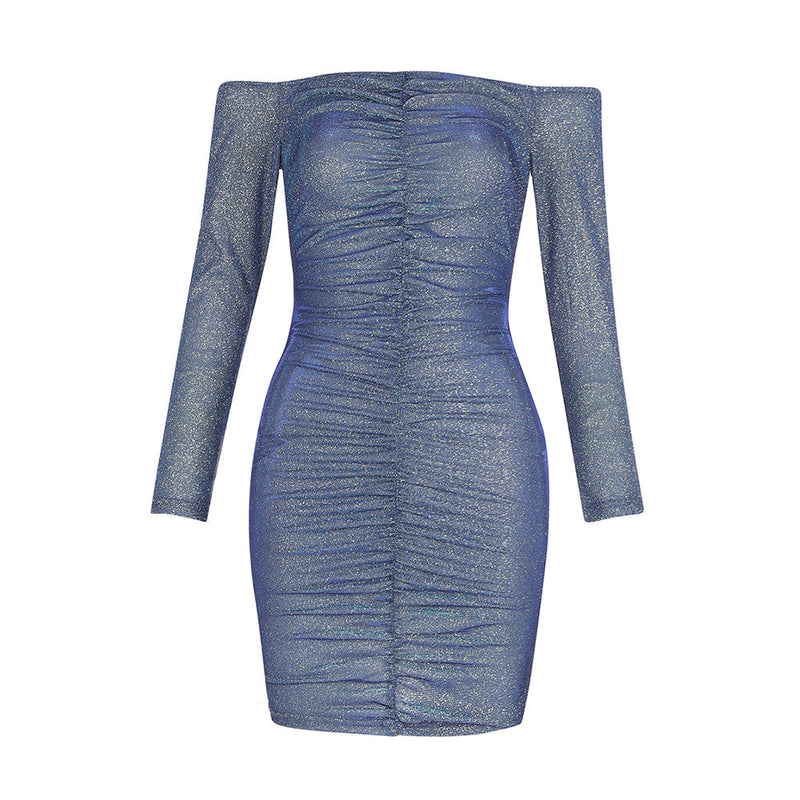 Blue Bodycon Dress HB7822 4