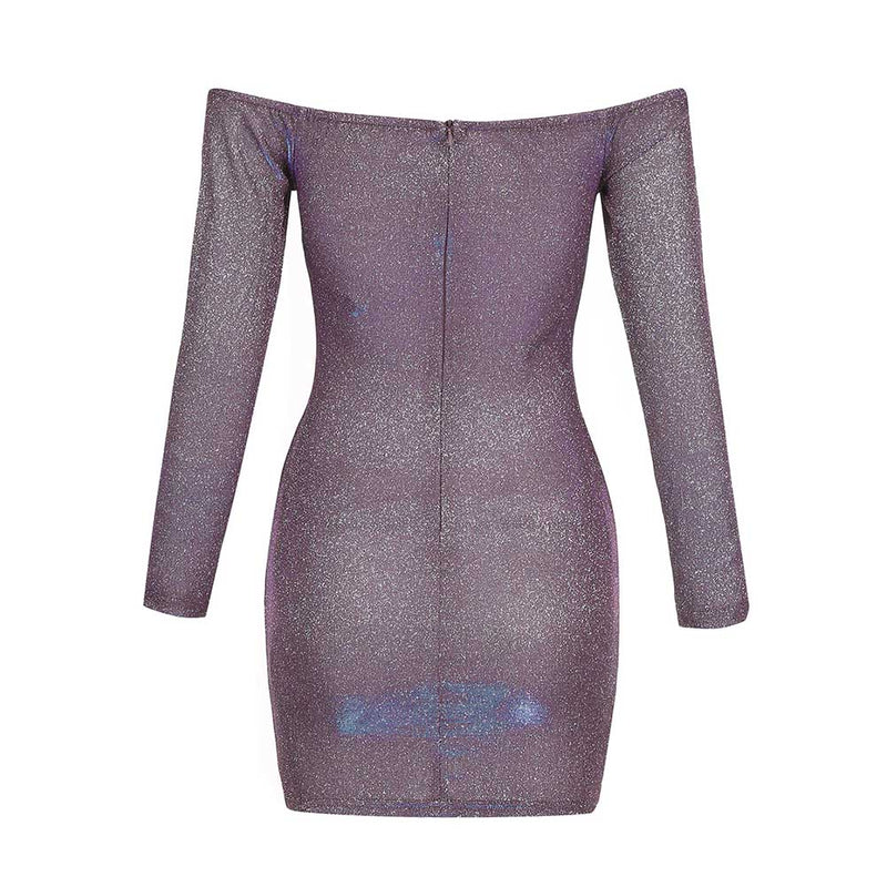 Purple Bodycon Dress HB7822 6