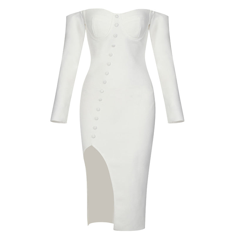 White Bandage Dress HB78370 3