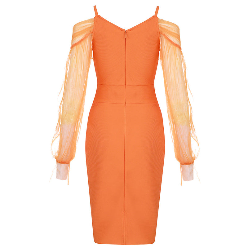 Orange Bandage Dress HB7844 5