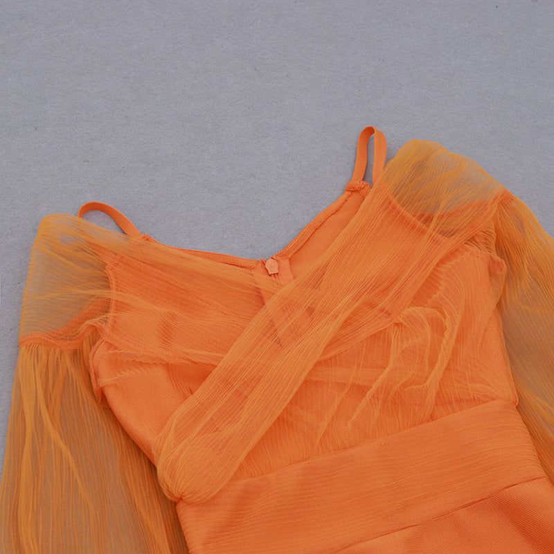 Orange Bandage Dress HB7844 6