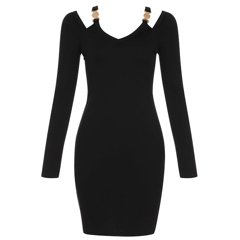 Black Bodycon Dress HB7846 4
