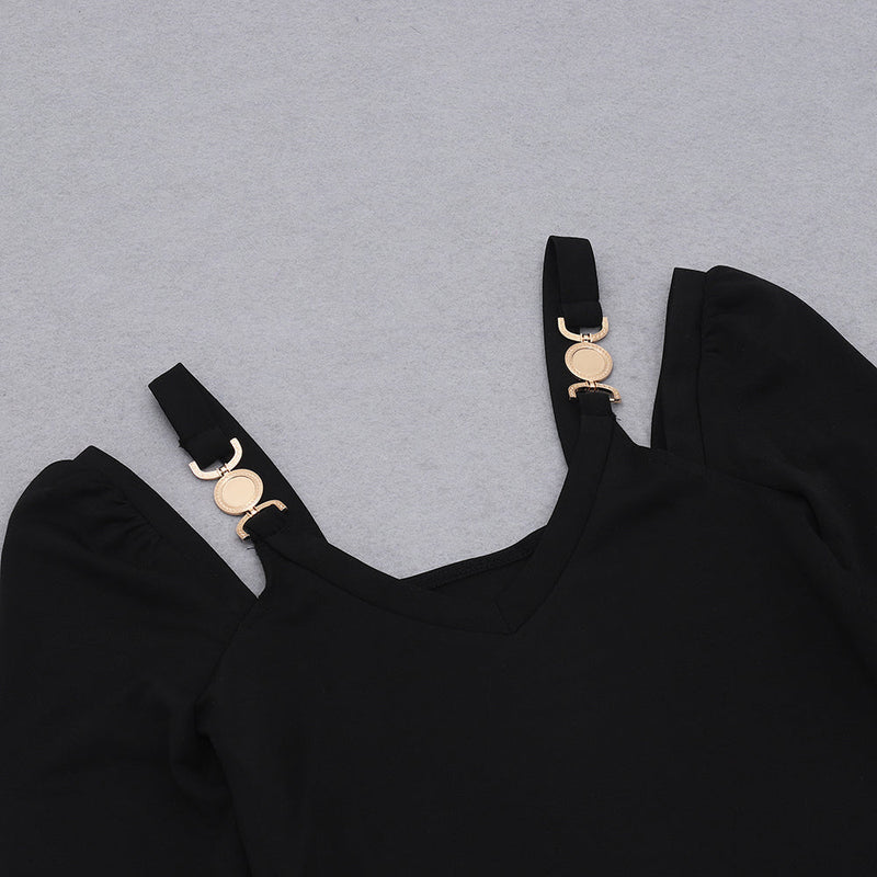 Black Bodycon Dress HB7846 6