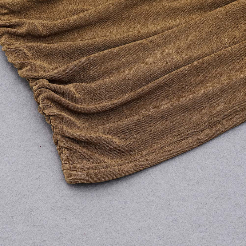 Brown Bodycon Dress HB7866 9