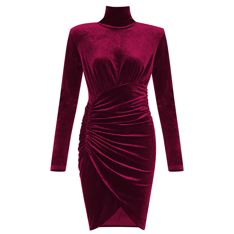 Wine Bodycon Dress HB7888 4