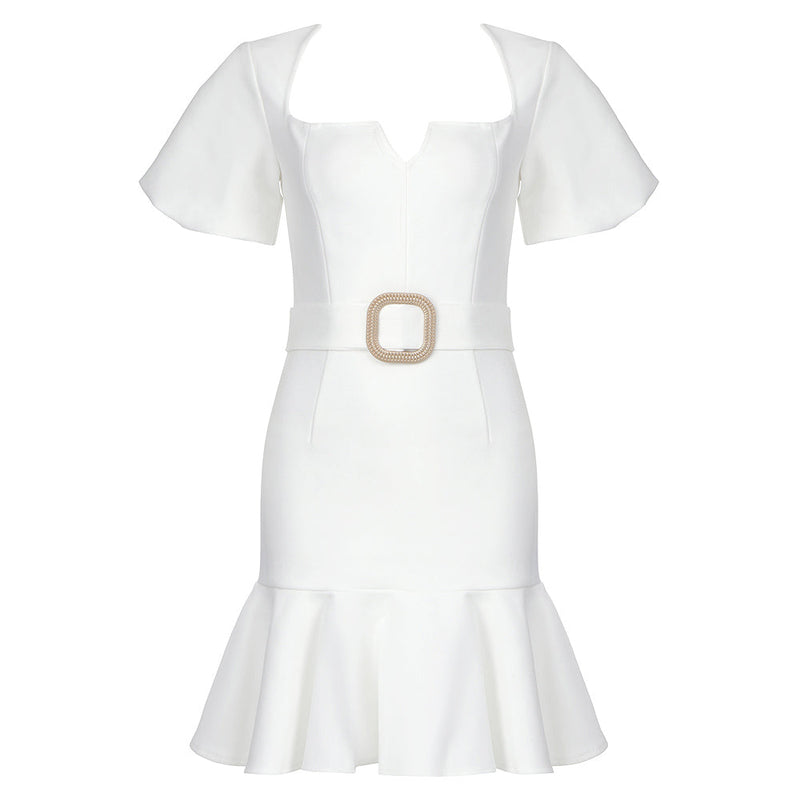 White Bandage Dress HB7892 5