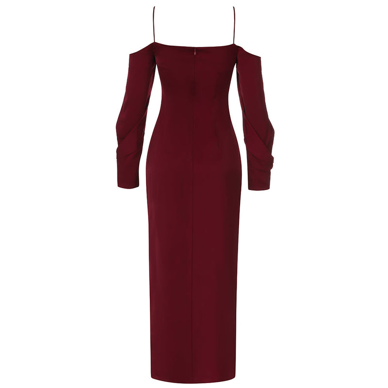 Wine Bodycon Dress HB7901 4
